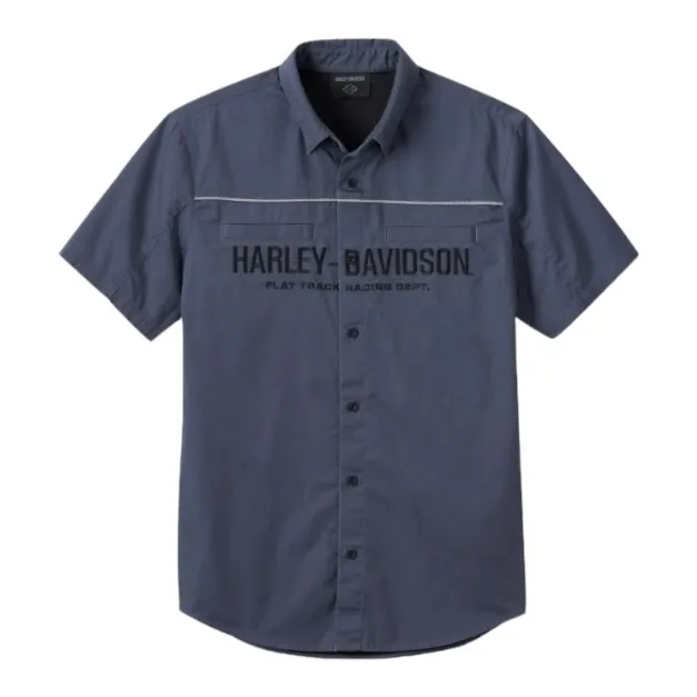 Harley Davidson  |Blended Fabrics Plain Logo Shirts