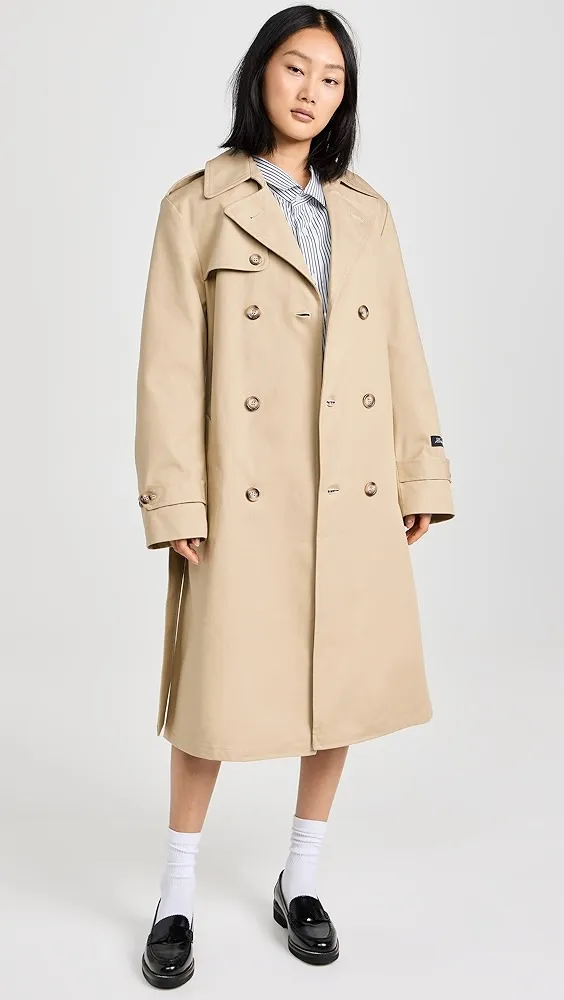 HOMMEGIRLS   Classic Khaki Trench Coat 