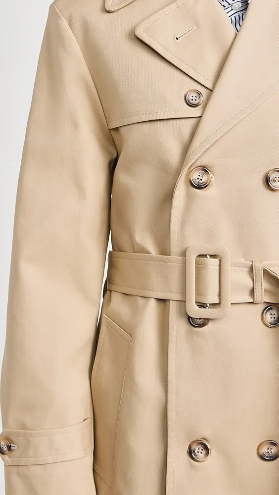 HOMMEGIRLS   Classic Khaki Trench Coat 