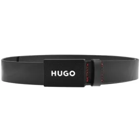 HUGO Logo Gilao Belt Black