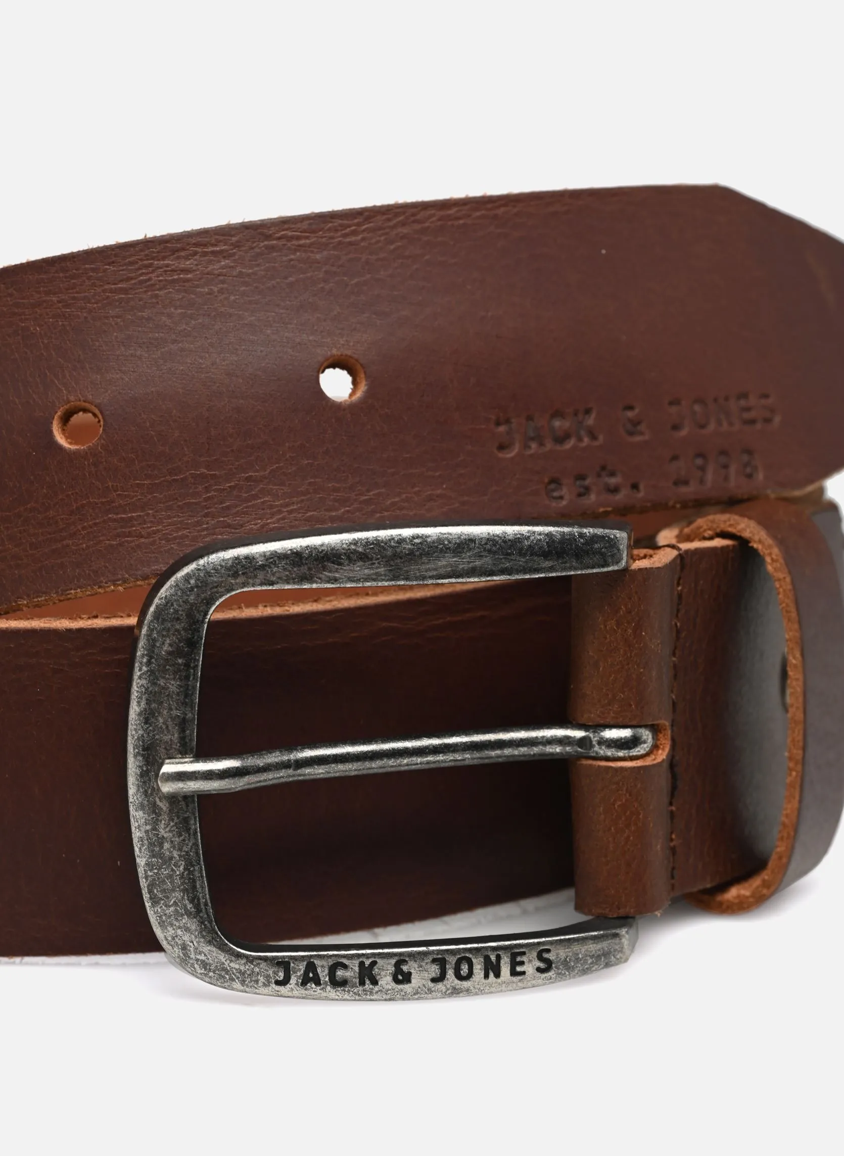 Jack & JonesJACPAUL LEATHER BELT NOOS - Marrone