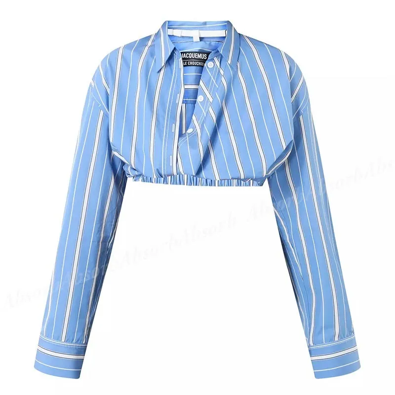 JACQUEMUS  |Bridal Stripes Casual Style Long Sleeves Cotton Party Style