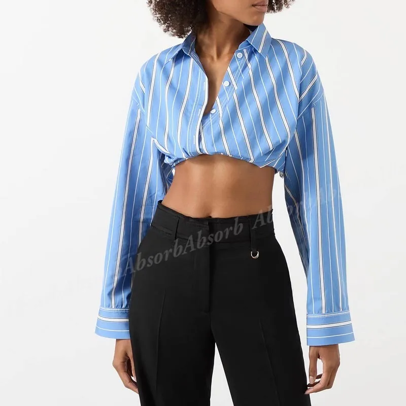 JACQUEMUS  |Bridal Stripes Casual Style Long Sleeves Cotton Party Style