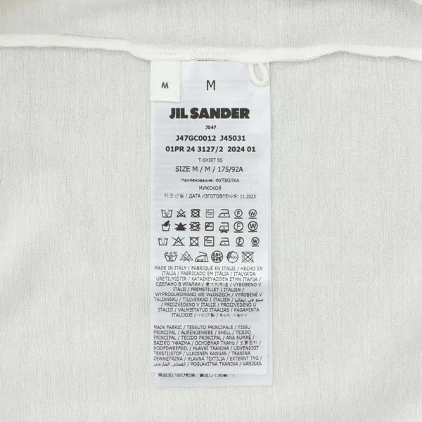 Jil Sander  |Plain Cotton Short Sleeves Logo Designers T-Shirts