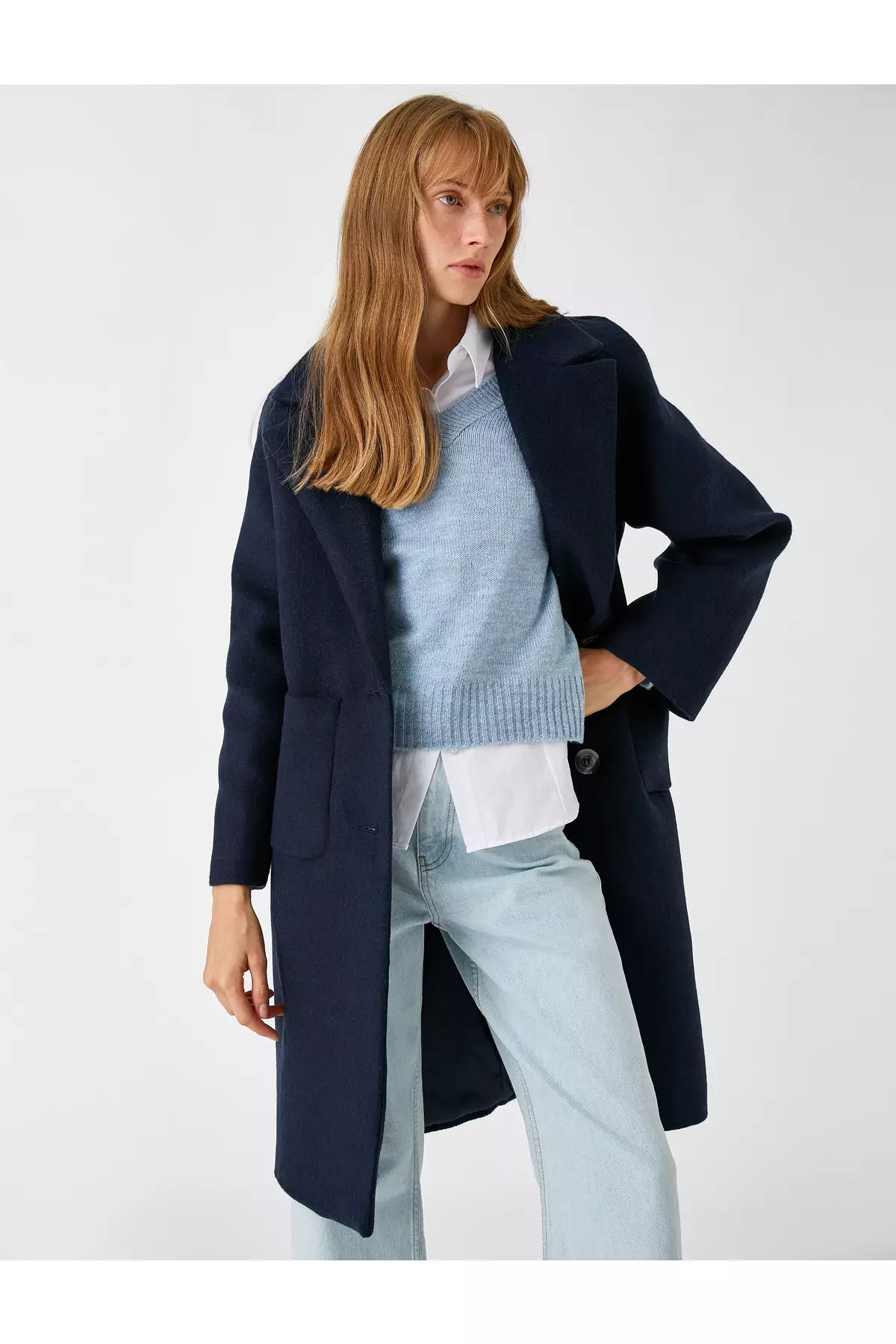 KOTON Raglan Sleeves Pocket Coat