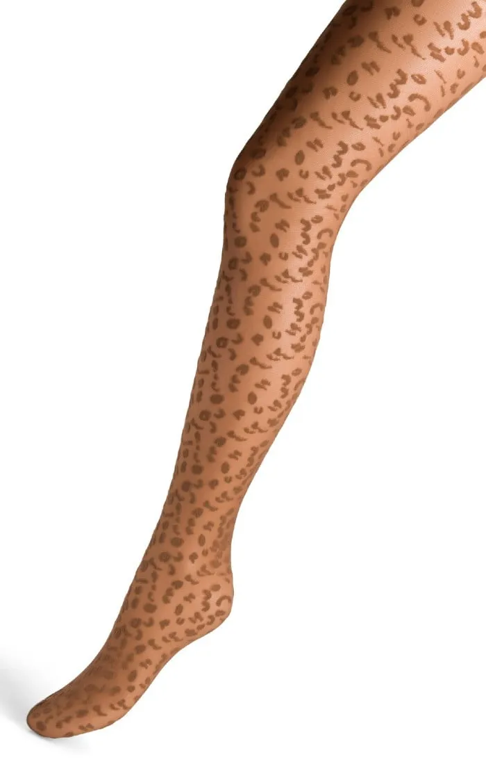 Ladies Leopard Mesh Tights