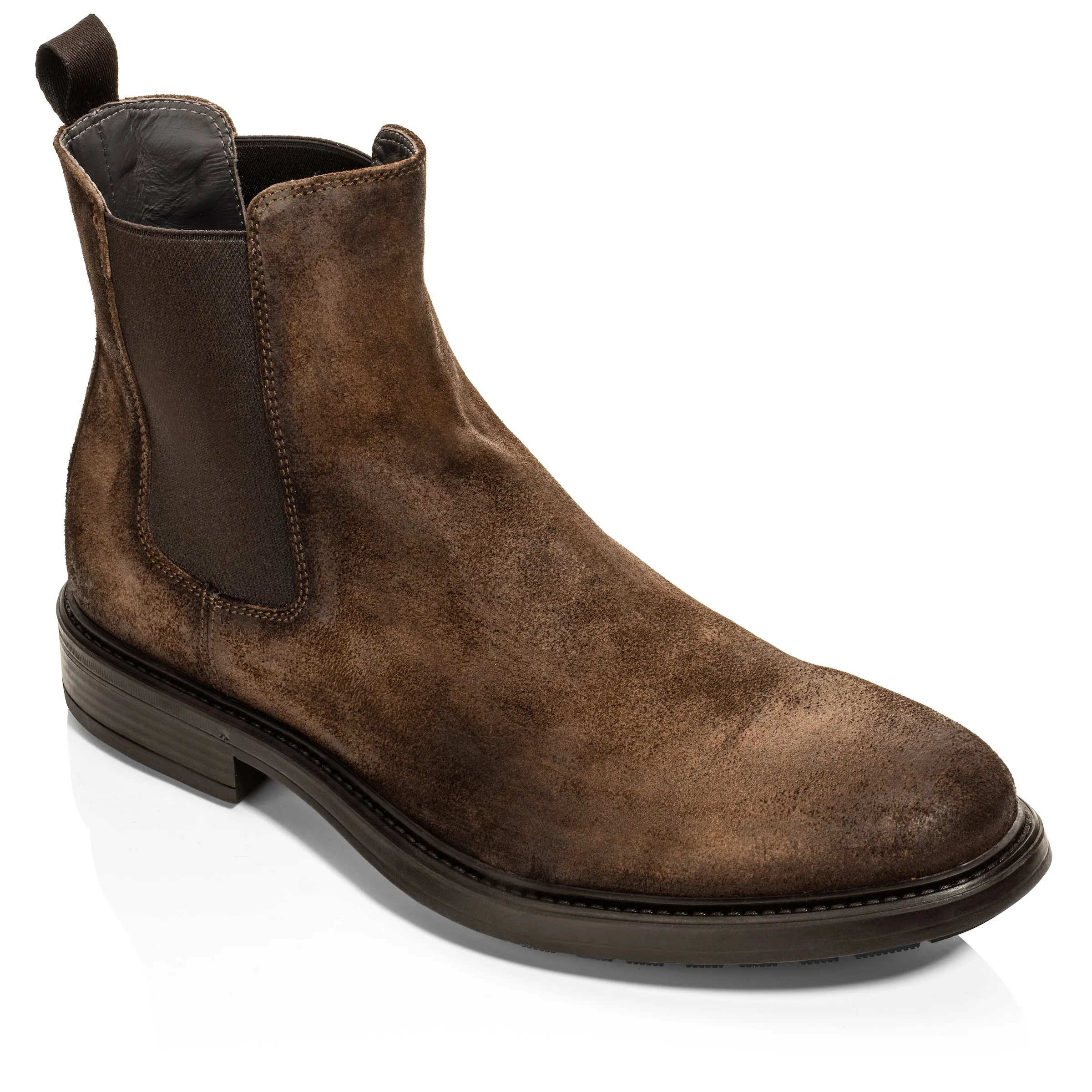 Largo Dark Brown Suede Chelsea Boot