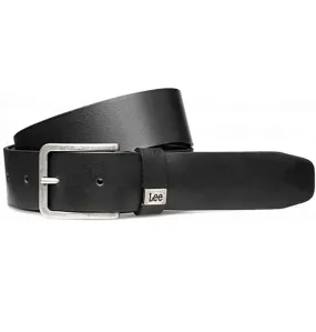 Lee Leather Small Logo Belt Black