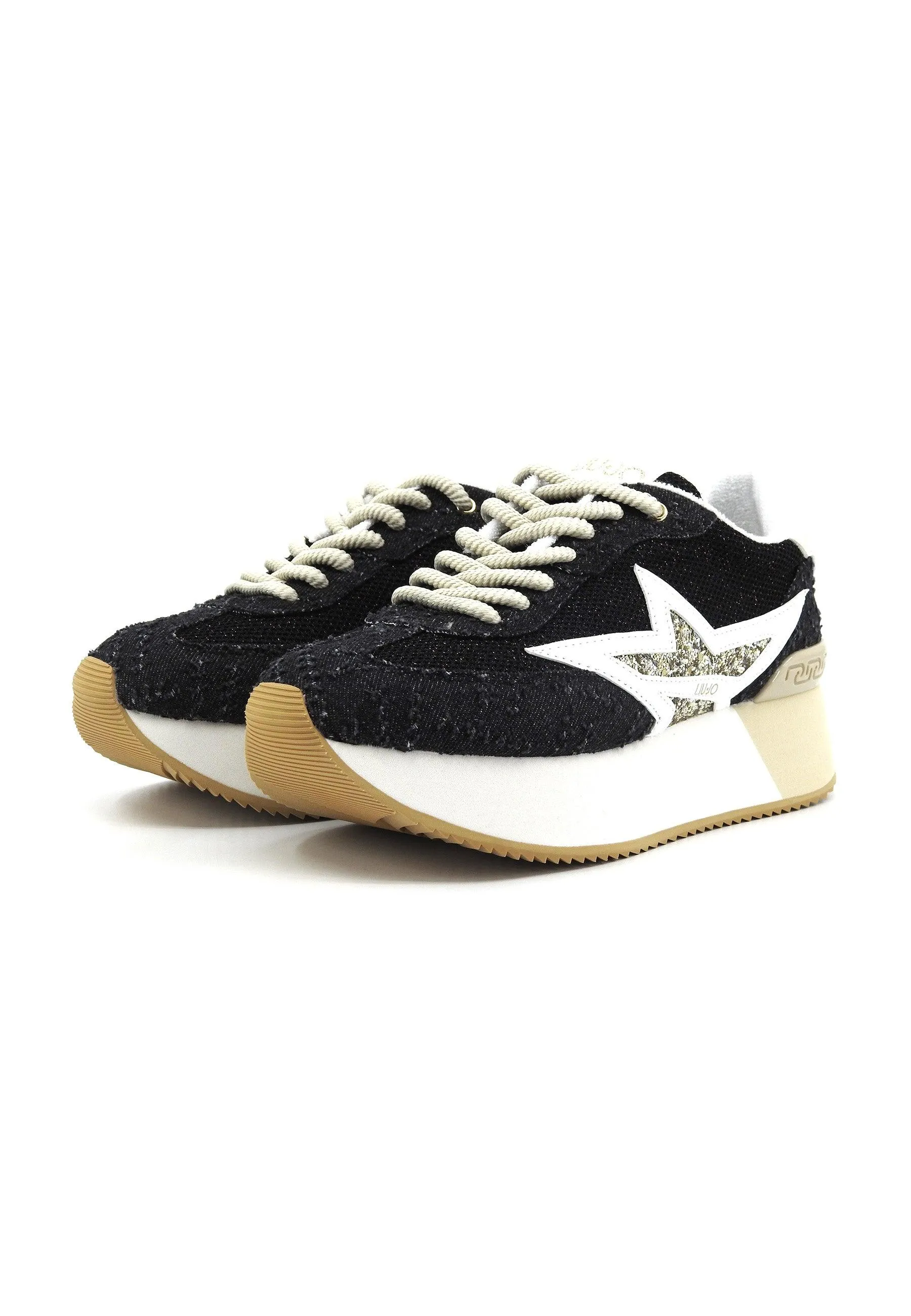 LIU JO Dreamy 03 Sneaker Donna Black Gold BA4083TX404