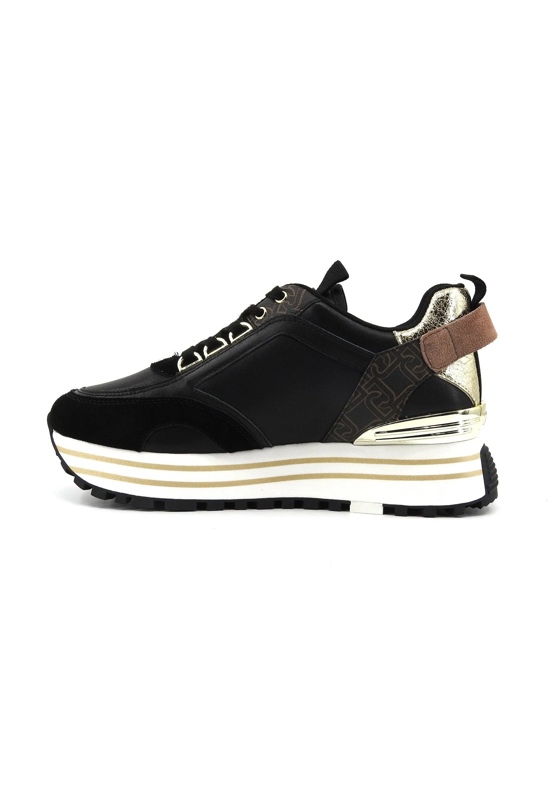 LIU JO Maxi Wonder 72 Sneaker Donna Black Brown BA4057PX454