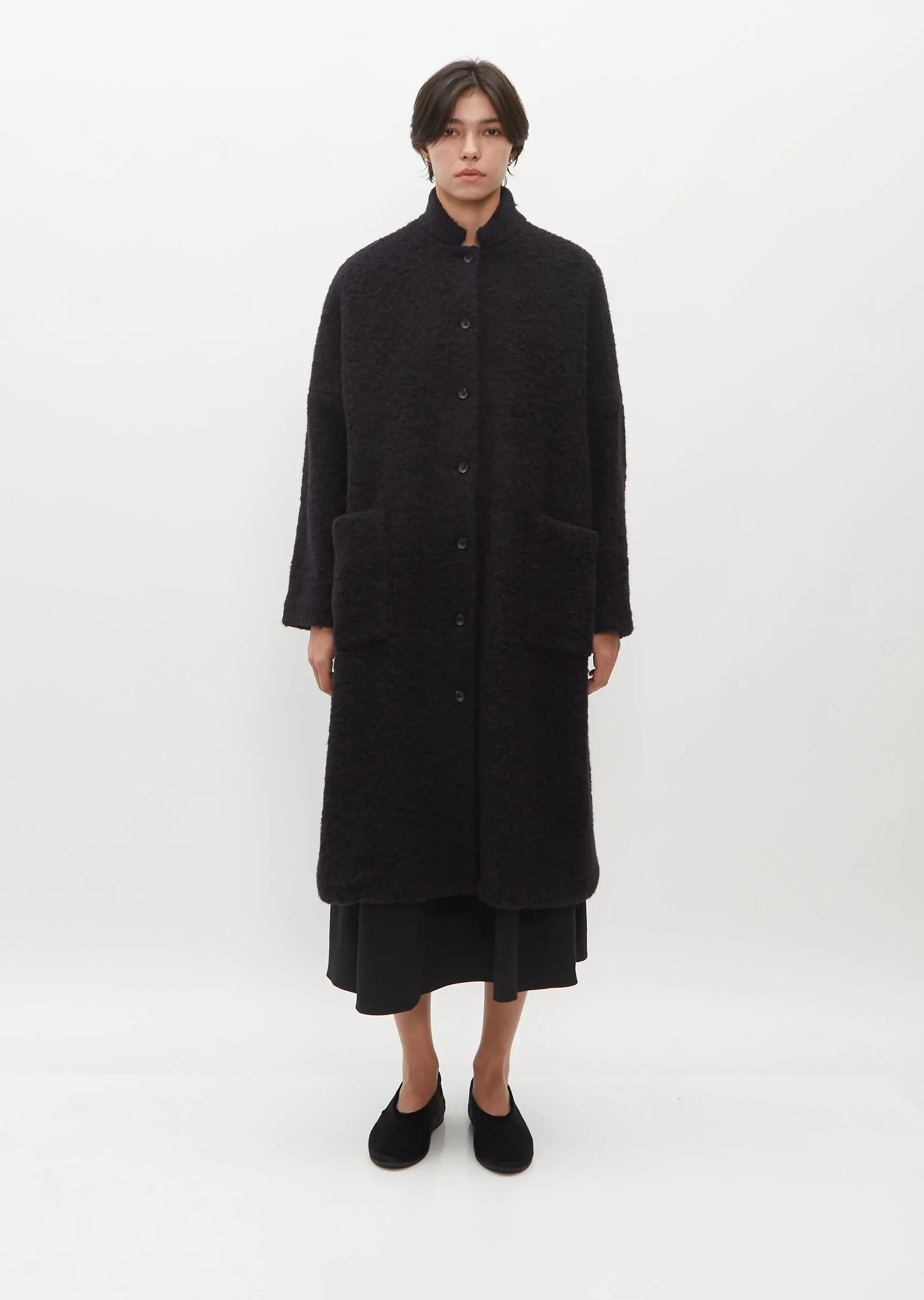 Long Alpaca and Wool Coat