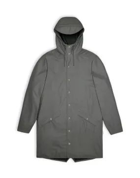 Long Jacket Grey Vihmajakk | Rains