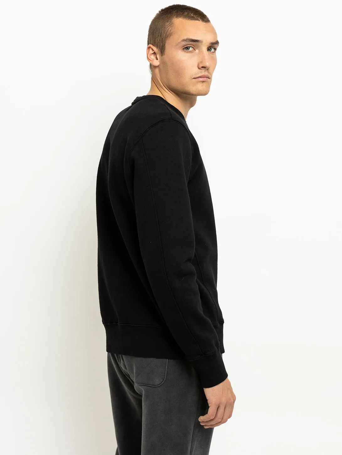 Long Sleeve Duofold Top - Black