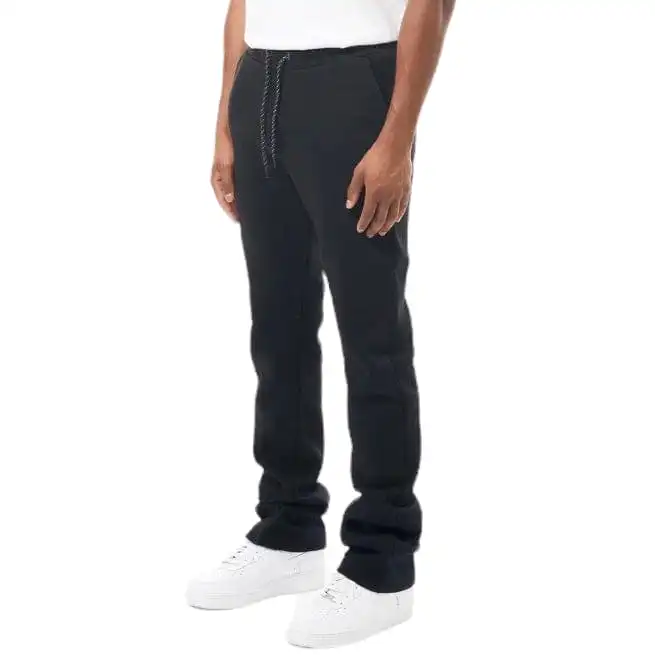 M. Society Stacked Fleece Sweatpants (Black) MS-23708