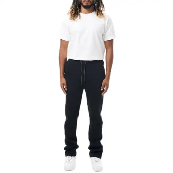 M. Society Stacked Fleece Sweatpants (Black) MS-23708