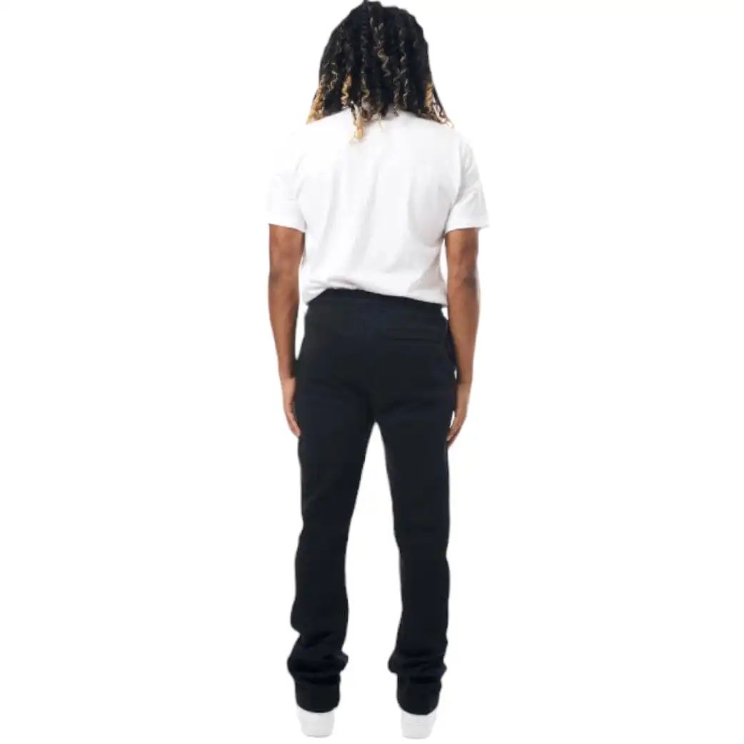 M. Society Stacked Fleece Sweatpants (Black) MS-23708