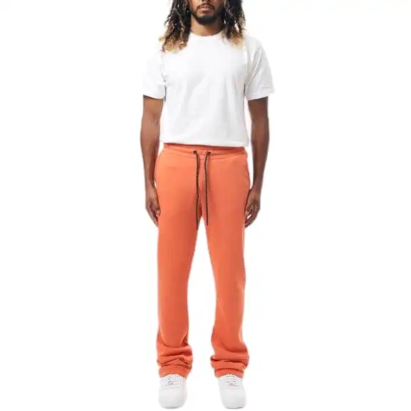 M. Society Stacked Fleece Sweatpants (Burnt Sienna) MS-23708