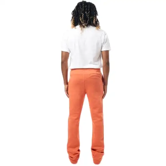 M. Society Stacked Fleece Sweatpants (Burnt Sienna) MS-23708