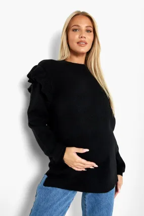 Maternity Ruffle Sleeve Sweater