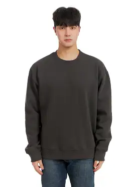 Men's Basic Crewneck Sweatshirt IA402 / Dark Gray