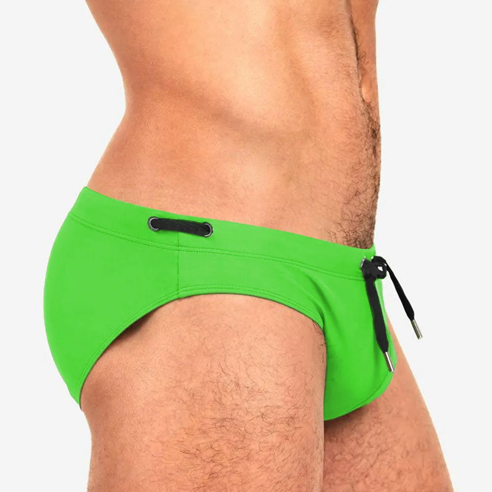 Men's Nylon Sexy Summer Low Waist Quick Dry Beach Surfing Swim Briefs