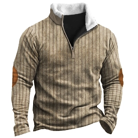 Men's Training Colorblock Lapel Sweatshirt