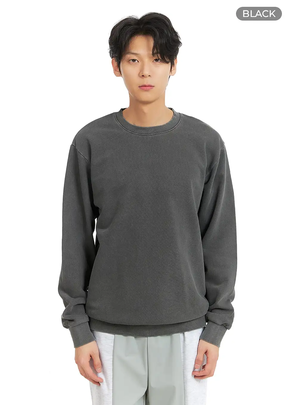 Men's Washed Crewneck Sweatshirt IA401