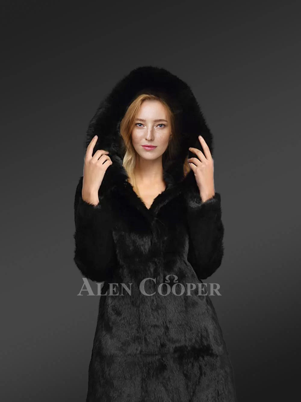 Mid Length Rabbit Fur Coat