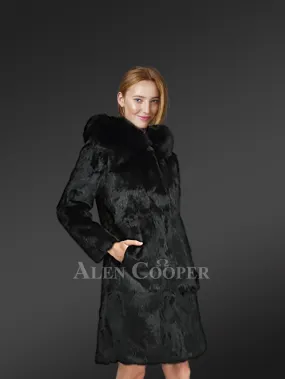 Mid Length Rabbit Fur Coat