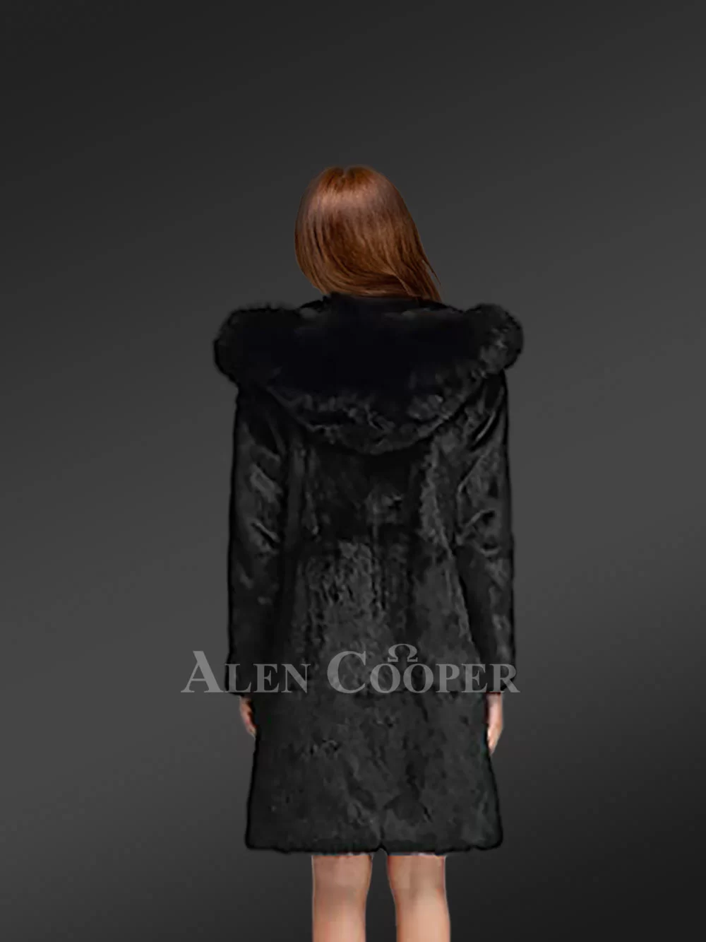 Mid Length Rabbit Fur Coat