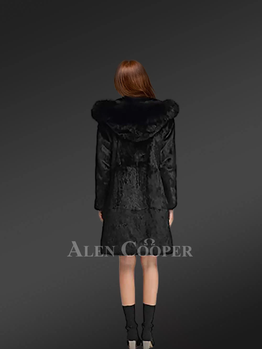 Mid Length Rabbit Fur Coat