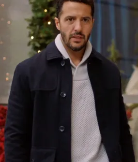 Mom's Christmas Boyfriend Zach Mitchell Blue Coat | Zach Smadu Coat