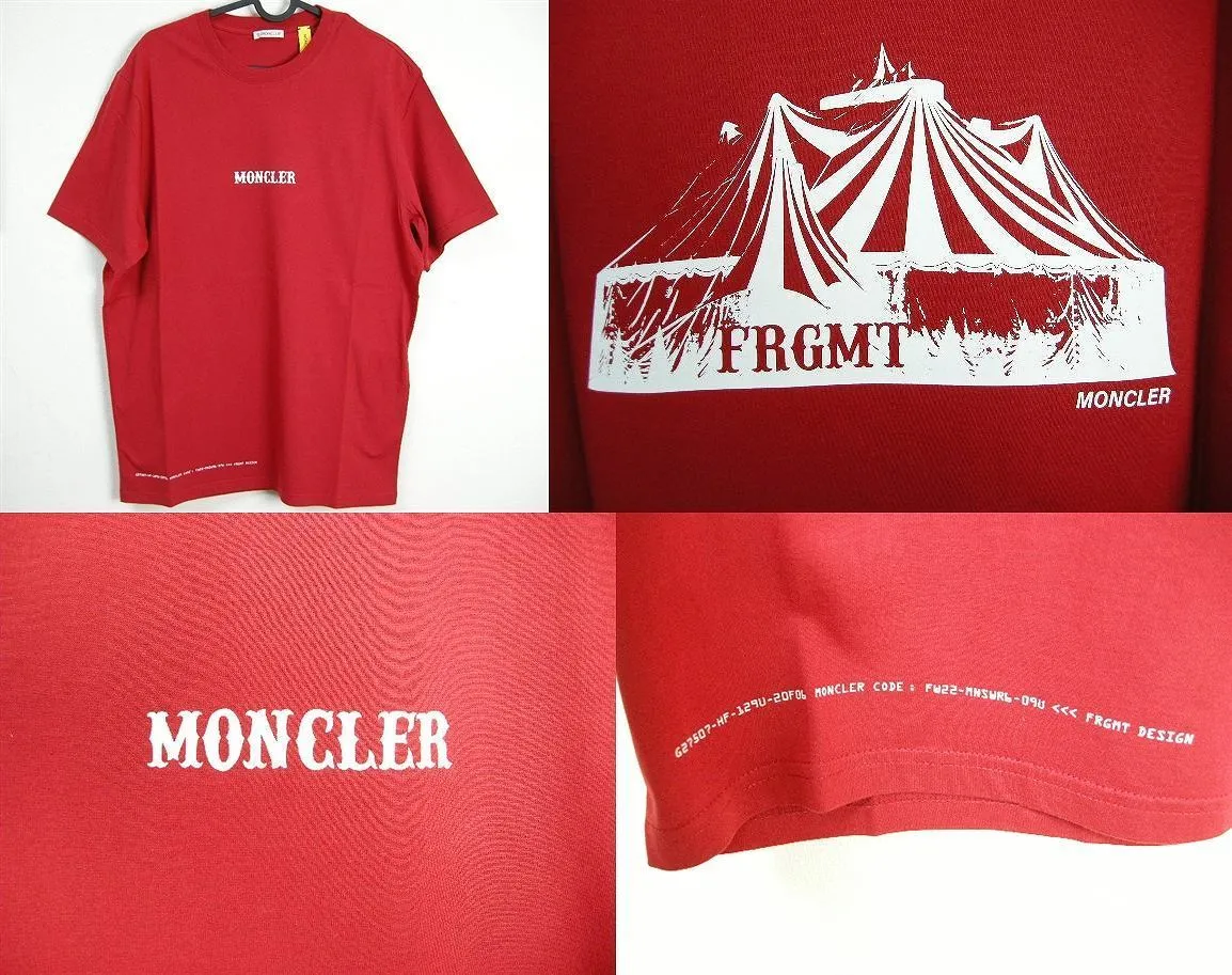 MONCLER  |Size S-L ◆ MONCLER GENIUS FRAGMENT T-Shirts TEE Red Men's