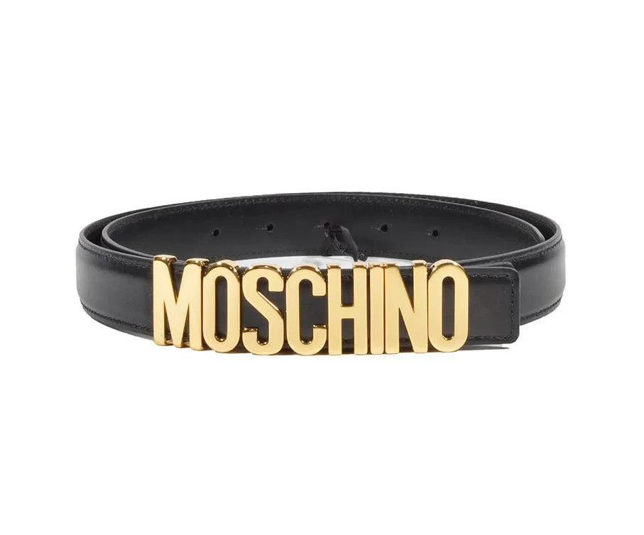 Moschino Logo Plaque Belt