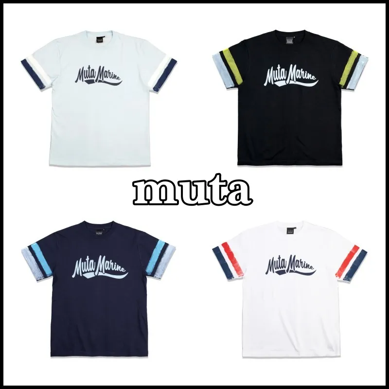 muta  |Street Style Plain Cotton Short Sleeves Logo T-Shirts