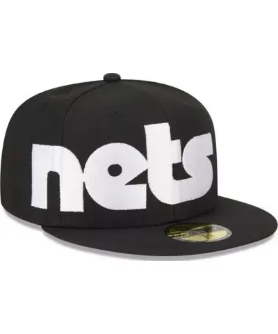 New Era Men's NBA Brooklyn Nets Checkerboard UV 59FIFTY Fitted Hat