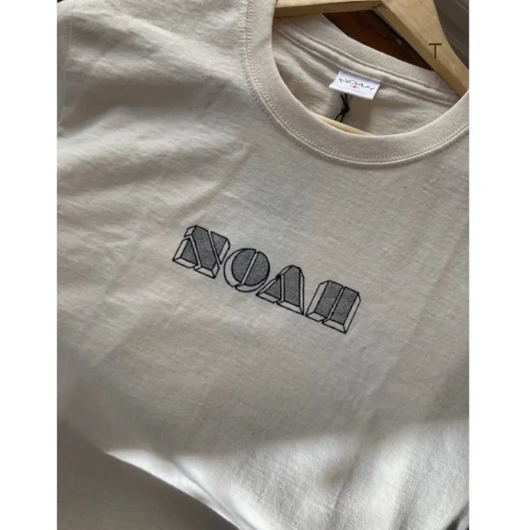 NOAH NYC  |Street Style Plain Cotton Short Sleeves Logo Skater Style