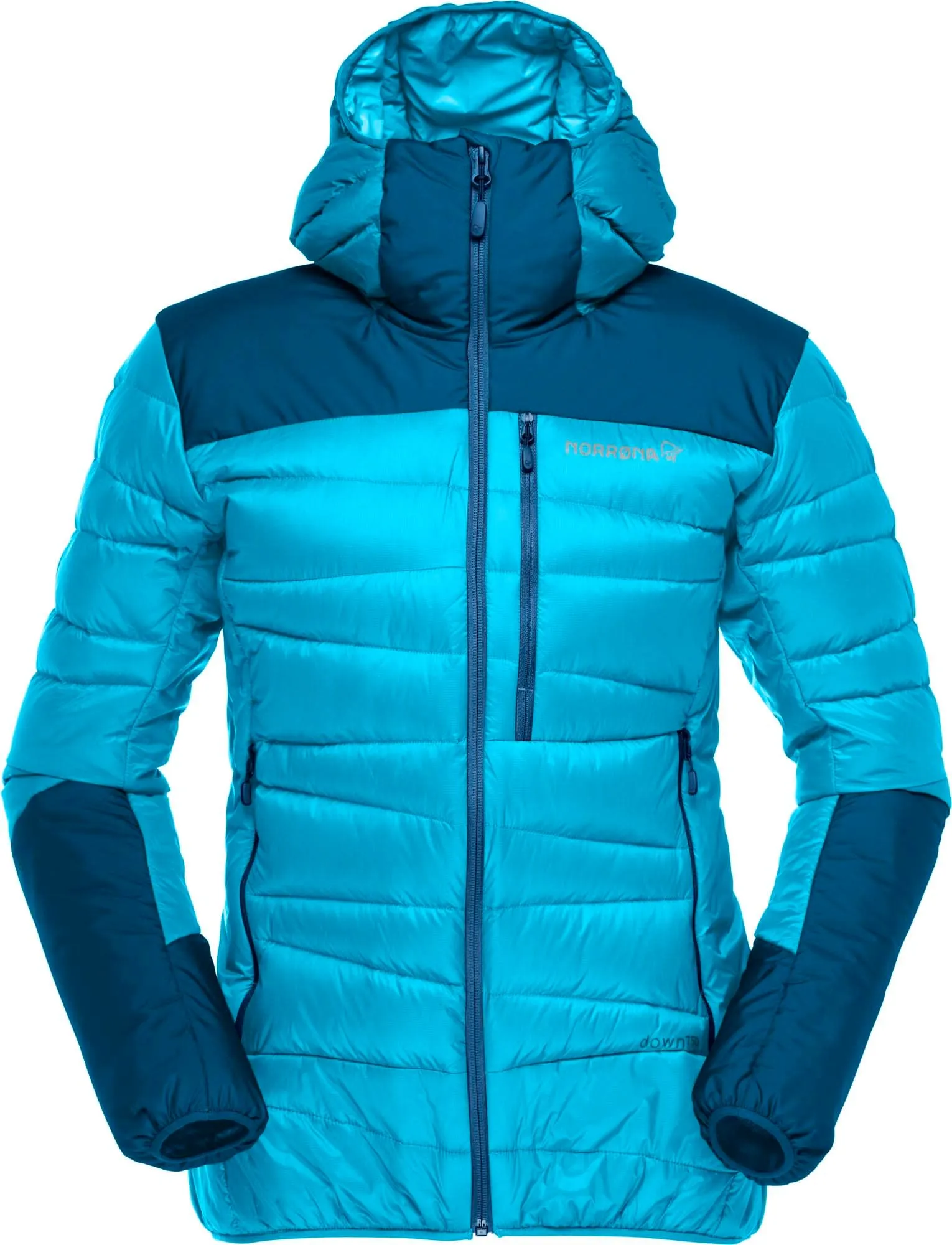 Norrøna Women's Falketind Down750 Hood Aquarius/Mykonos Blue | Buy Norrøna Women's Falketind Down750 Hood Aquarius/Myk