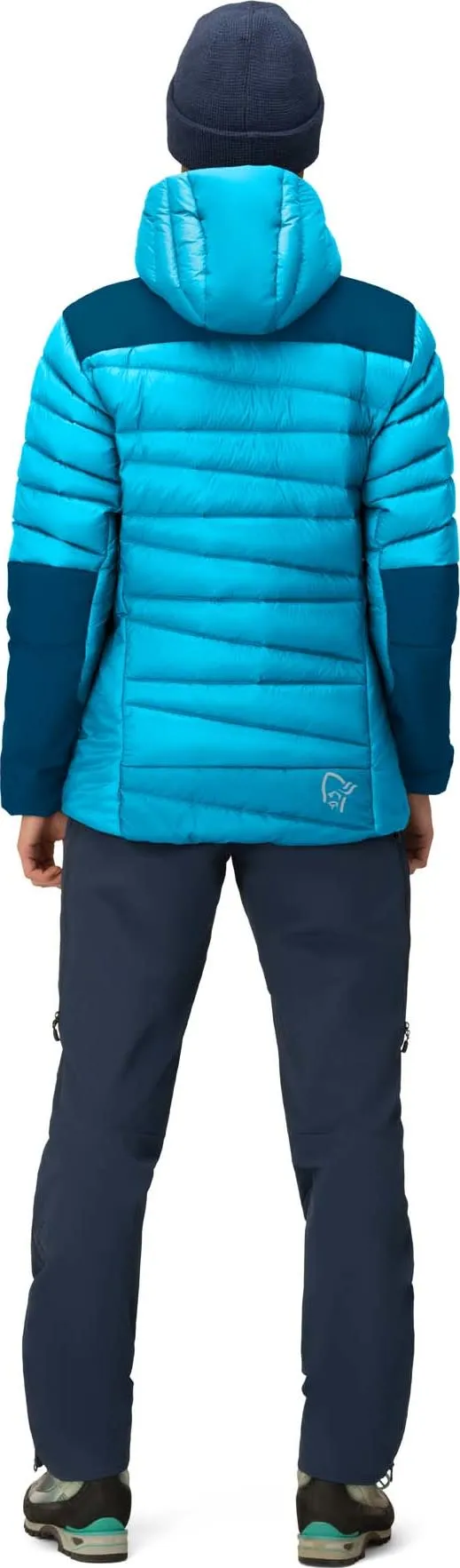 Norrøna Women's Falketind Down750 Hood Aquarius/Mykonos Blue | Buy Norrøna Women's Falketind Down750 Hood Aquarius/Myk