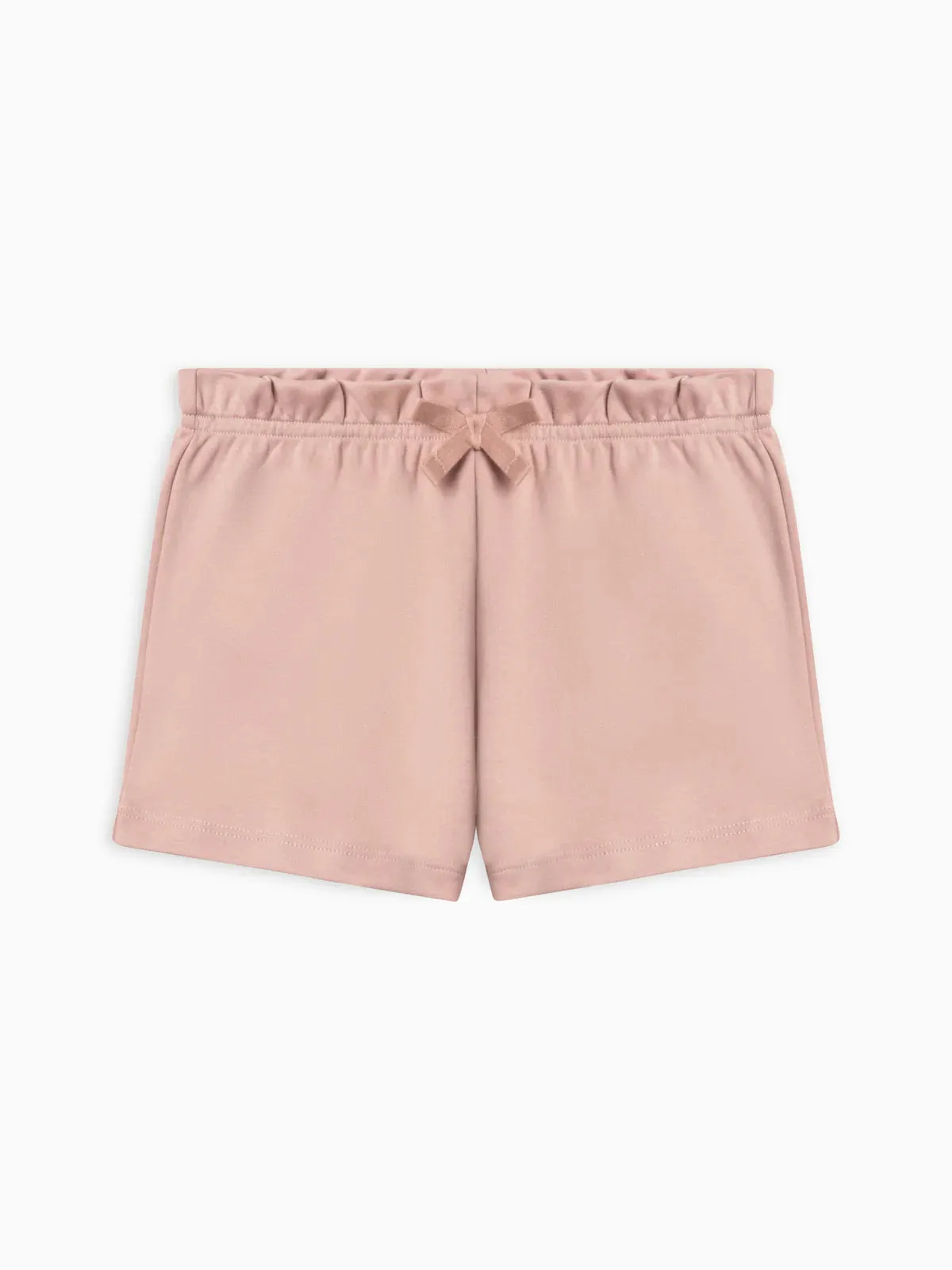 Organic Fay Ruffle Waist Short - Dusty Mauve