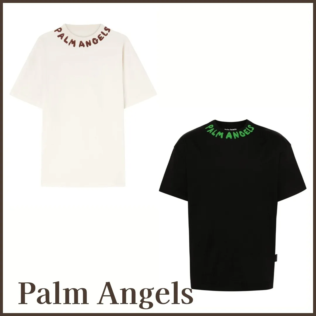 Palm Angels  |Street Style Plain Logo T-Shirts