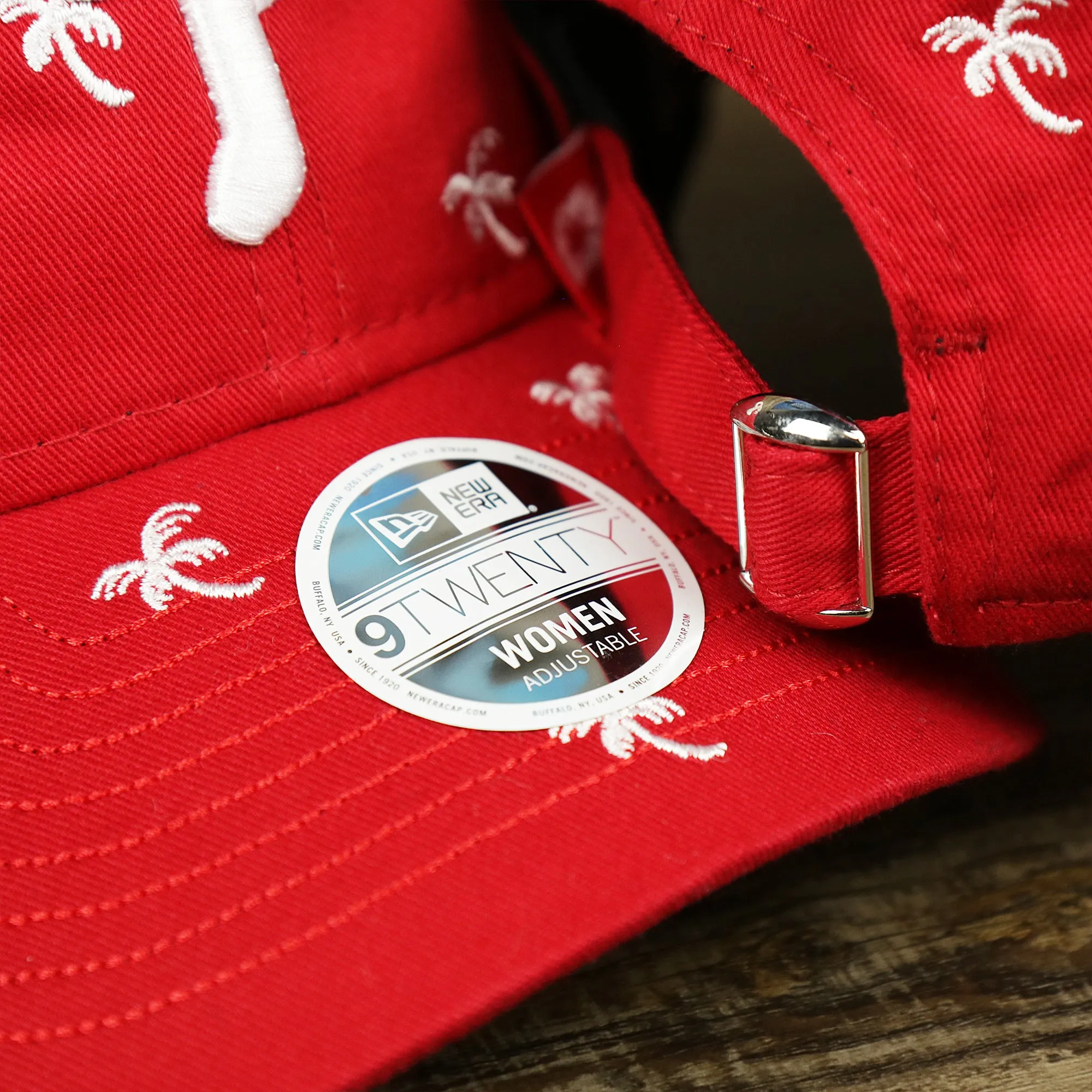 Philadelphia Phillies Spring Training 2022 Women's All Over Palm Tree Red 9Twenty Dad Hat