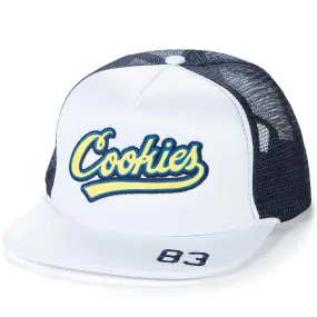Puttin' In Work Trucker Hat (White/Royal)