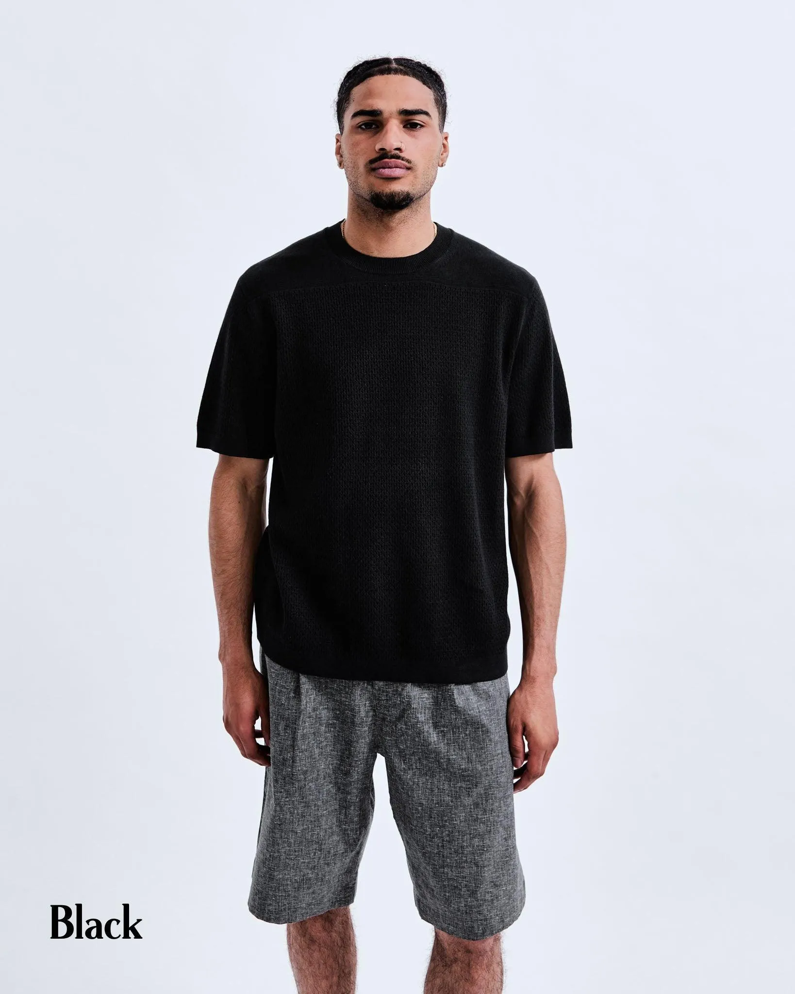 REIGNING CHAMP  |Linen Plain Cotton T-Shirts