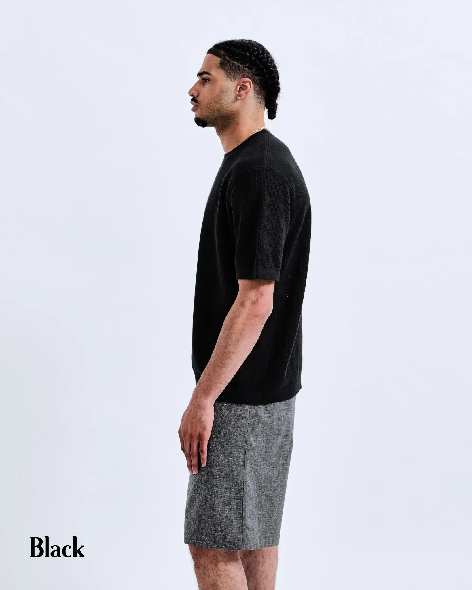 REIGNING CHAMP  |Linen Plain Cotton T-Shirts