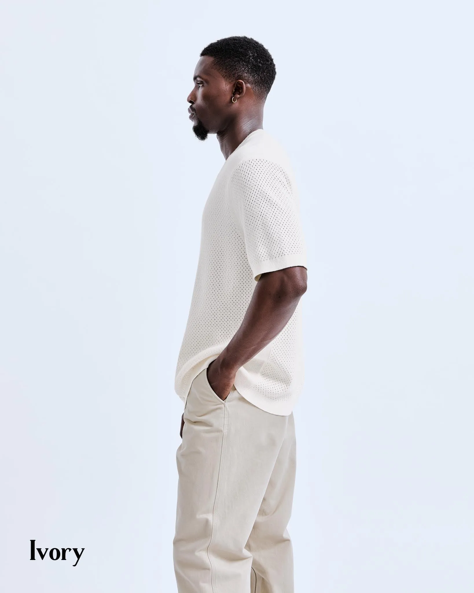 REIGNING CHAMP  |Linen Plain Cotton T-Shirts