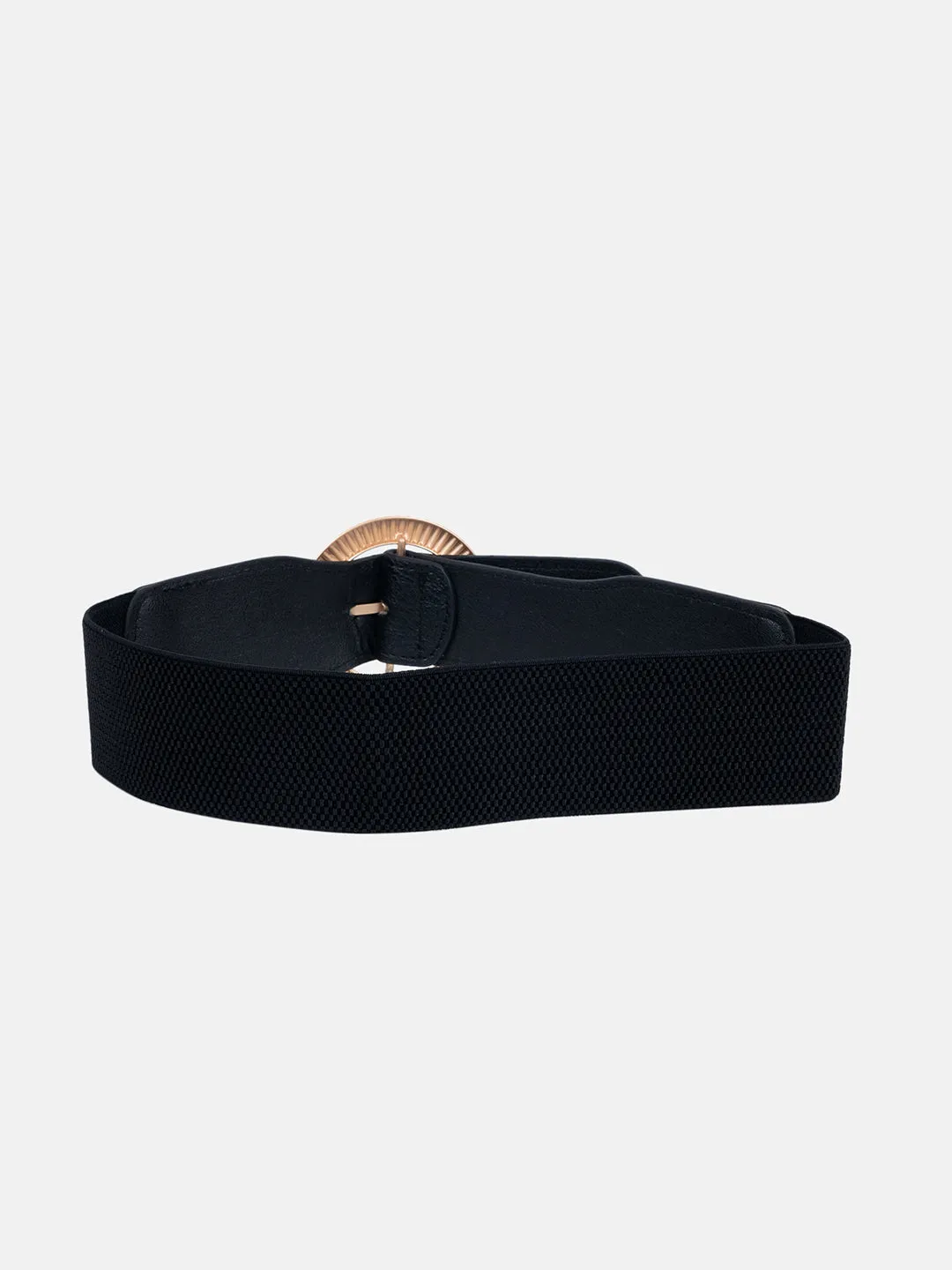 Round Buckle Statement Broad Belt