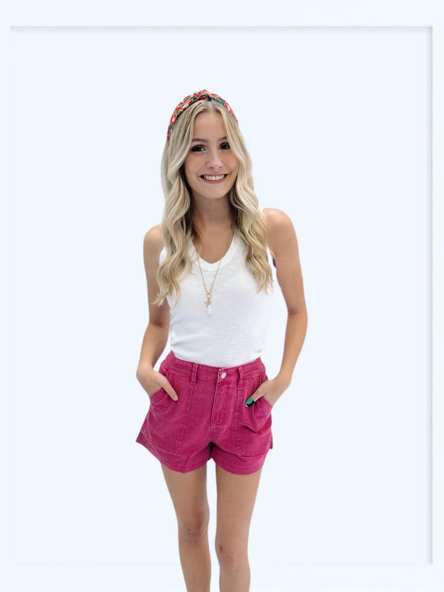 Sarah High-Waisted Denim Shorts