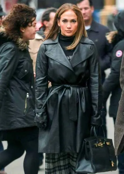 Second Act Jennifer Lopez Leather Coat - Second Act Black Jacket