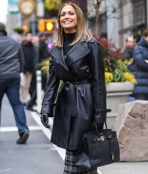 Second Act Jennifer Lopez Leather Coat - Second Act Black Jacket